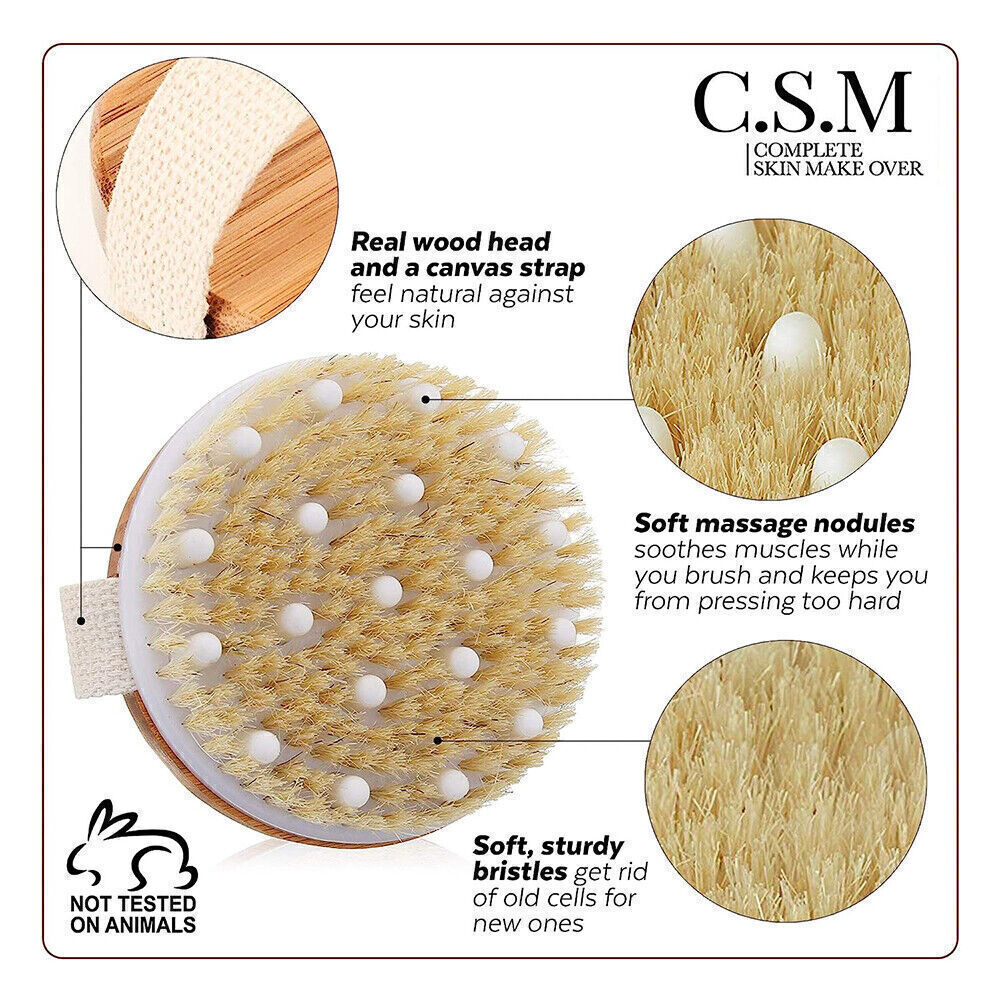 For Cellulite Lymphatic Drainage Dry Brushing Body Brush-Round Exfoliating Brush