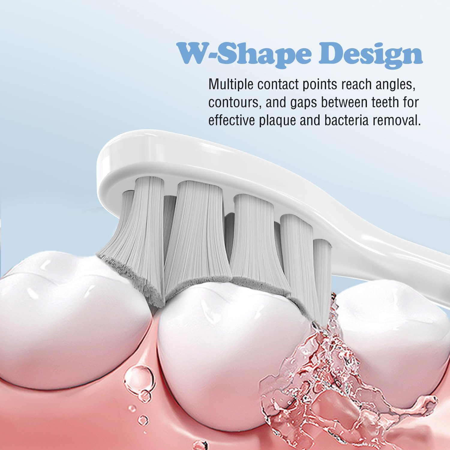 6 Pack Replacement Brush Heads Compatible with Oclean Electric Toothbrush Heads