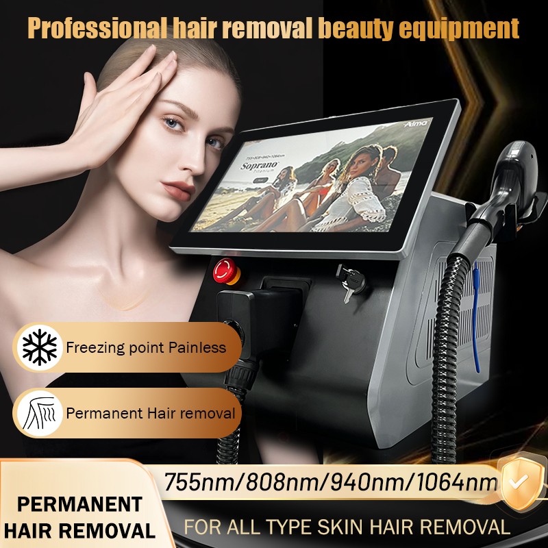 10bar Ice Titanium 755 808 940 1064nm Permanent Diode Laser hair removal Machine