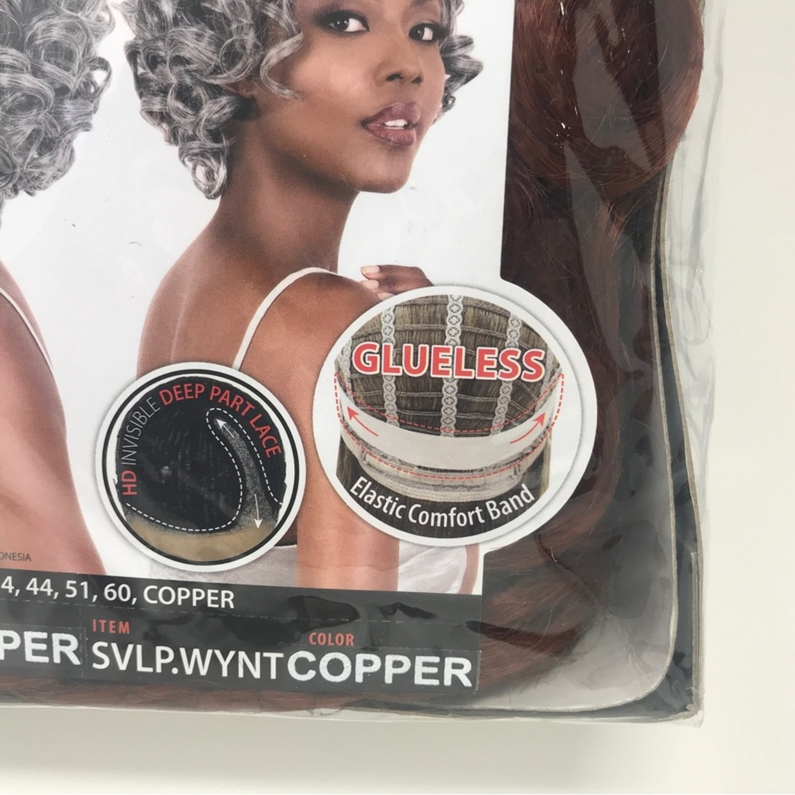 Motown Tress HD Invisible Lace Front Glue less Wig, OS – Copper