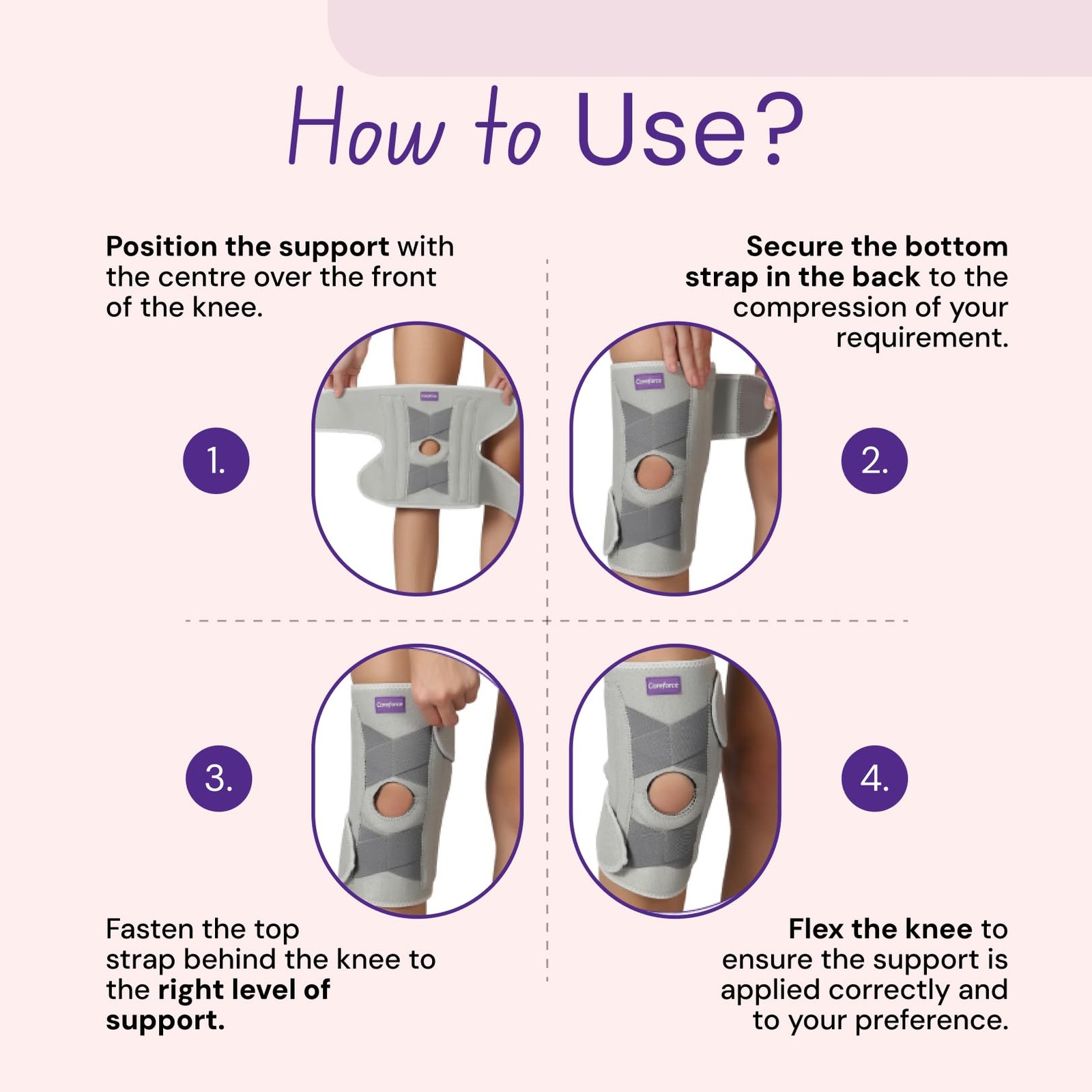 Careforce Hinged Knee Brace Support for Pain Relief – Unisex ACL Stabilizer