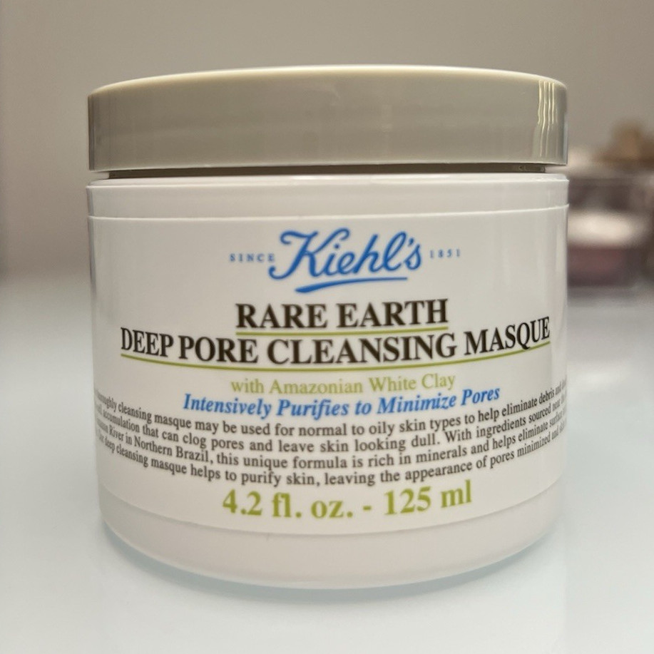 Kiehl’s Rare Earth Deep Pore Cleansing Mask, Amazonian White Clay, 4.2 fl oz