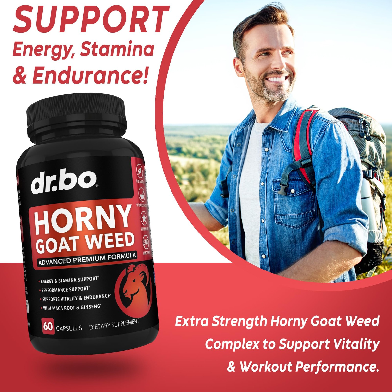 Horny Goat Weed For Men and Women – 1590mg Extra Max 60 Count (Pack of 1)