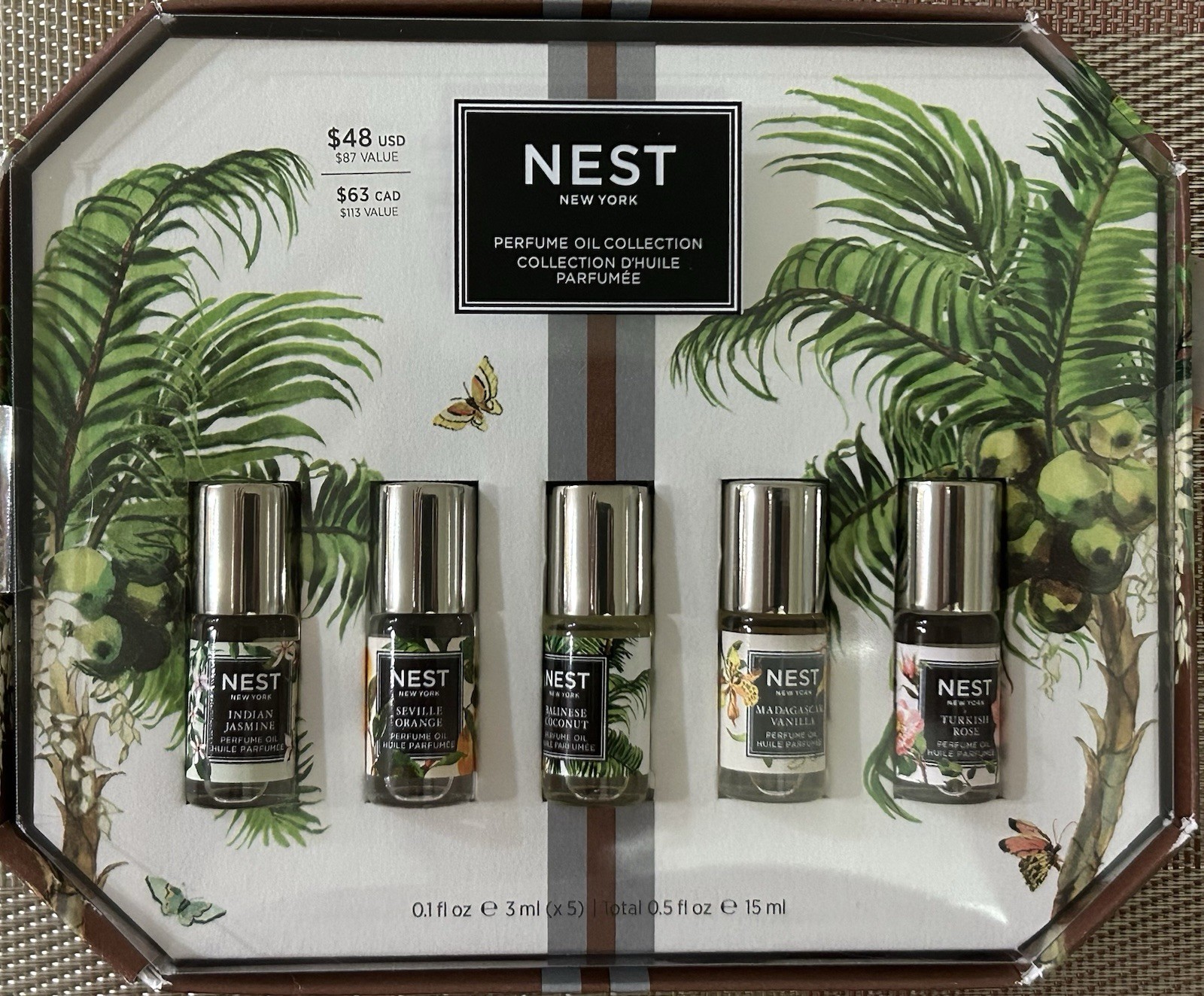Nest New York Perfume Oil Discovery Set 5 x 0.1 fl oz (3 mL Each) New Sealed
