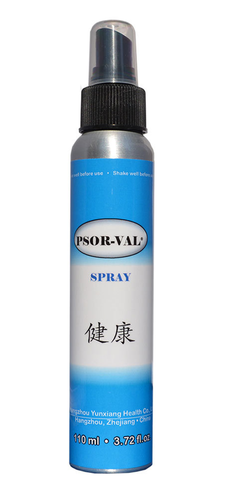 PSOR VAL Spray for Skin Symptoms, Psoriasis, Dandruff, Eczema, 3.72 oz/110 ml