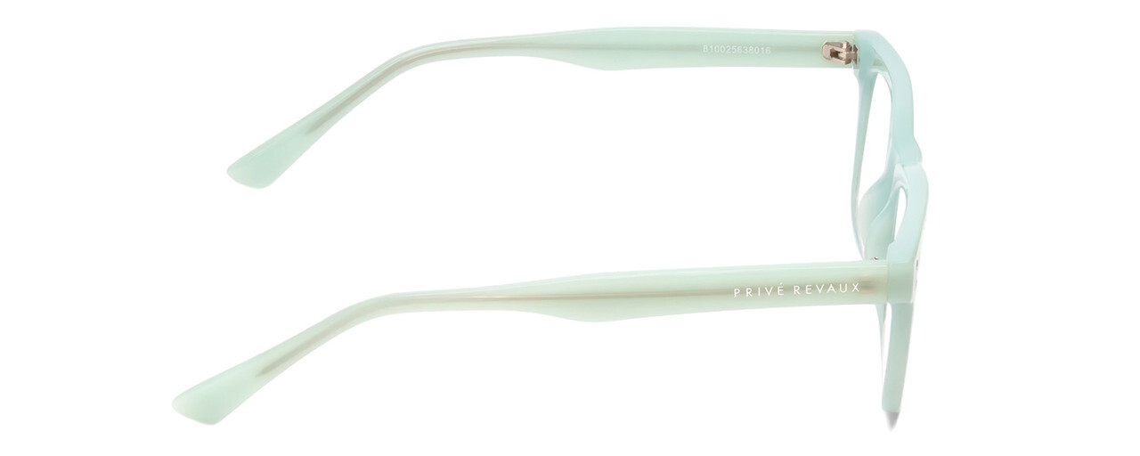 Prive Revaux Expert Unisex Rectangle Reading Glasses in Mint Green Crystal 50 mm