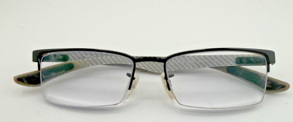 RAY-BAN EYEGLASSES FRAMES ONLY RB8412 2503 BLACK HALF RIM 54-17-145