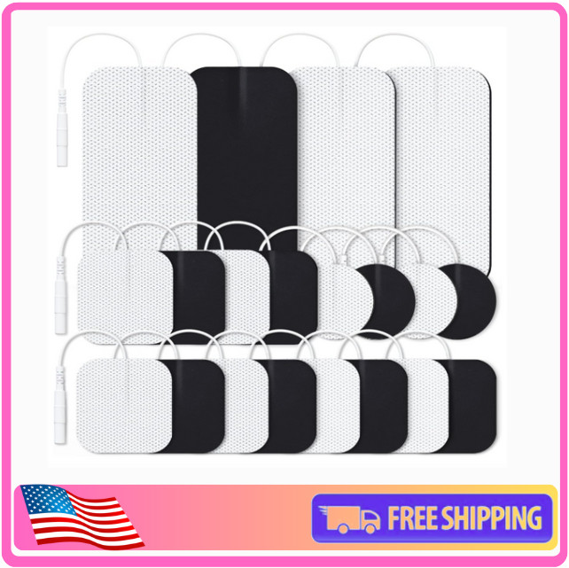 AUVON TENS Unit Replacement Pads Combination Set, 20 Packs Multiple Sizes Electr