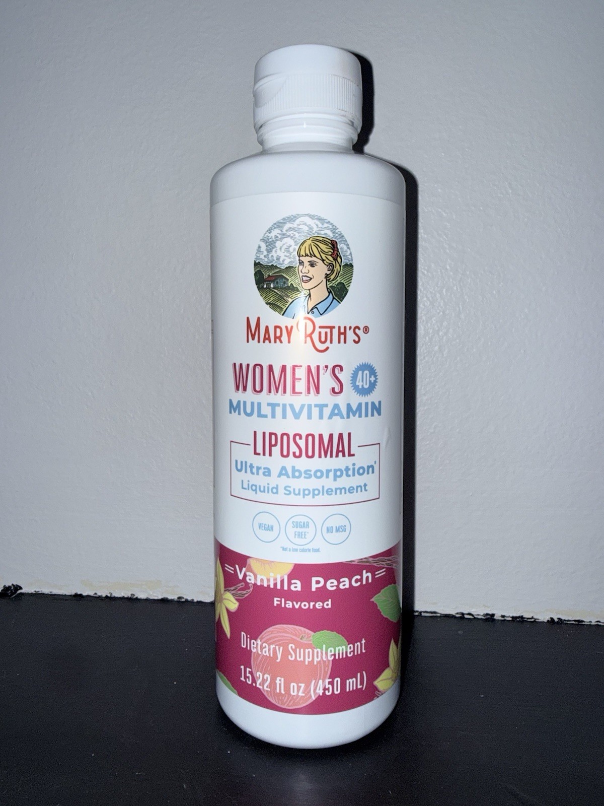 Women’s 40+ Multivitamin Liposomal, Vanilla Peach, 15.22 fl oz (450 ml) NEW