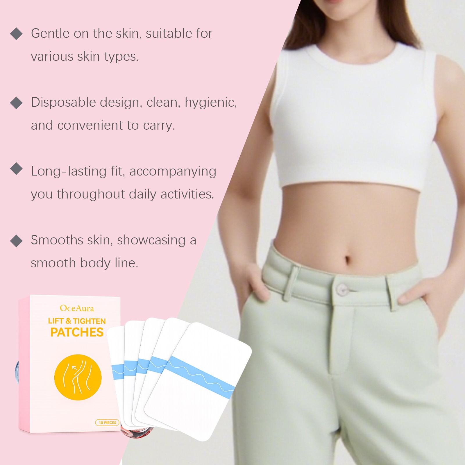 Body Lifting Patches for Legs/Abdomen/Buttocks & Arms, 2026 New Transparent Skin