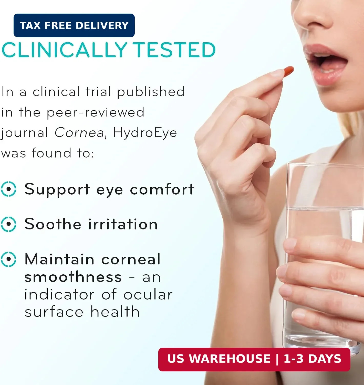 ScienceBased Health HydroEye Dry Eye Supplement – Clinically Tested with GLA & O