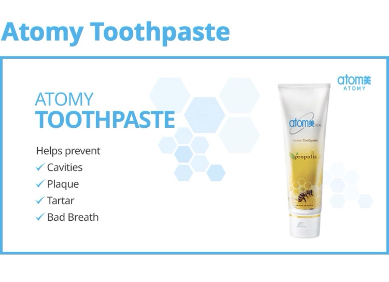 Atomy Propolis Toothpaste, Propolis Flavor, 7.05 oz (200 g), 3 Boxes