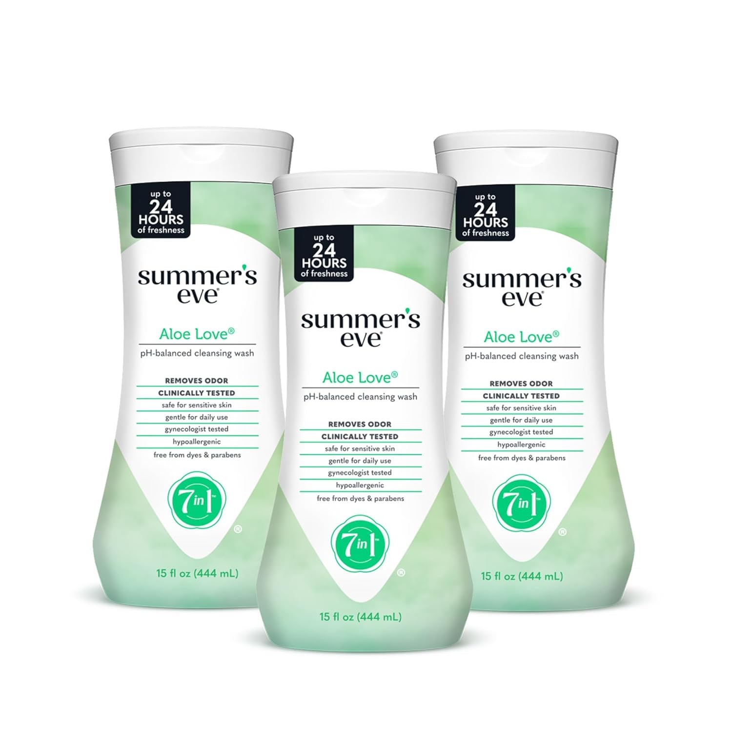 Summer’s Eve Aloe Love Feminine Wash 15 fl oz 3 Pack pH Balanced