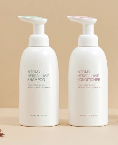 2 ATOMY HERBAL Hair Shampoo & Hair Conditional 16.9OZ – 500ml*NEW & CERTIFIED