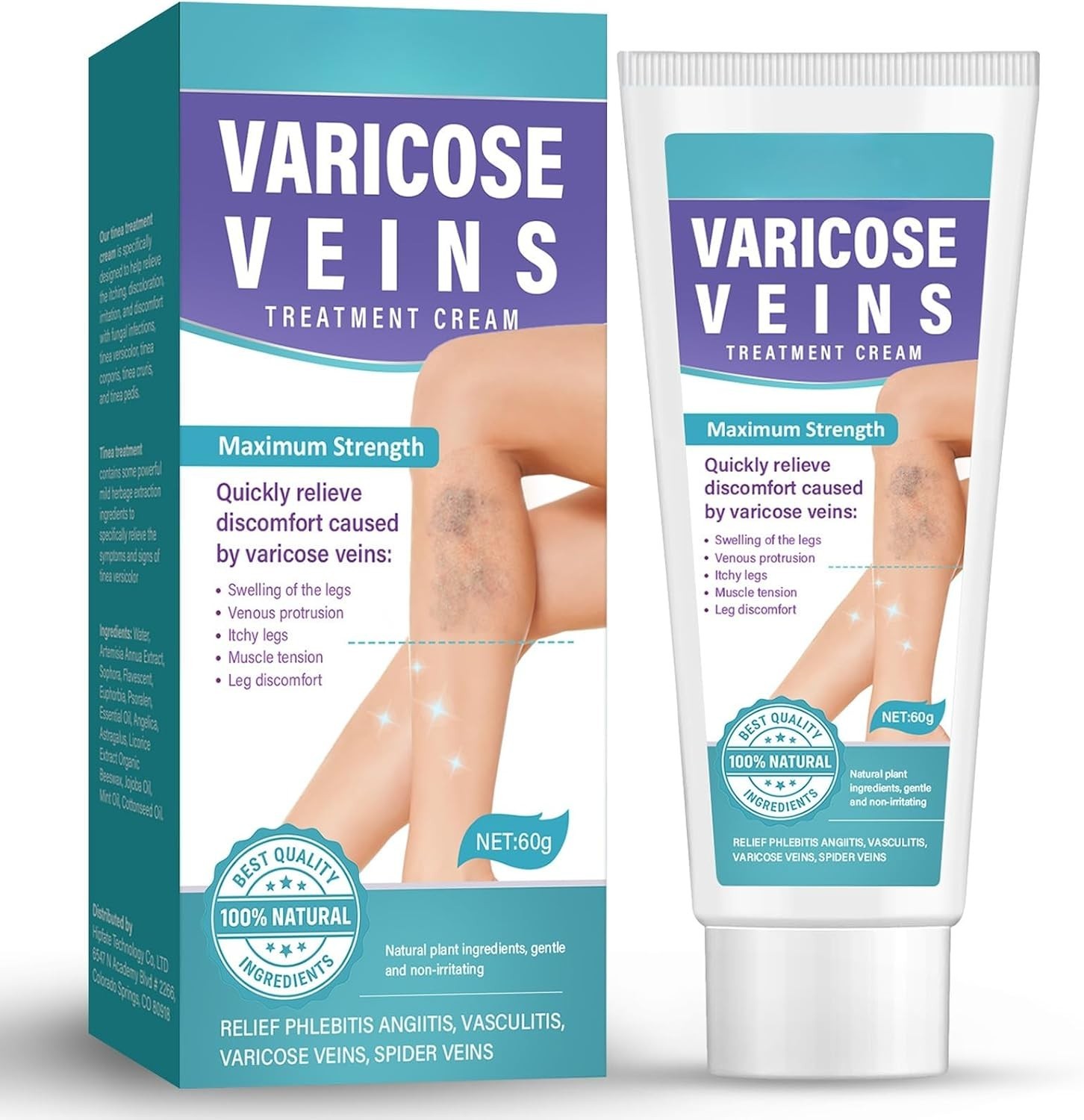 Varicose Veins Cream, Varicose Veins Treatment for Legs with Horse Chestnut, Soo