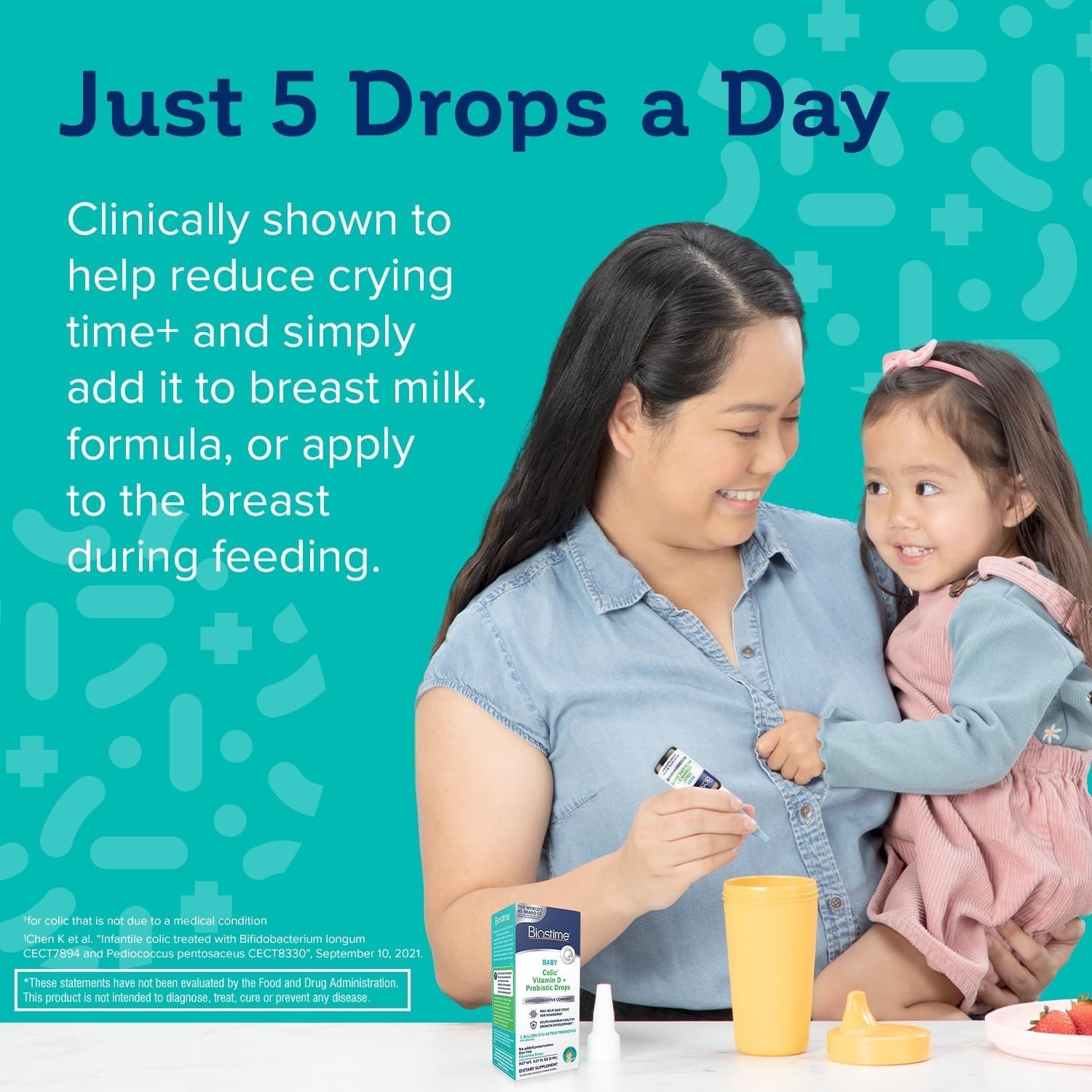 Biostime Baby Vitamin D & Colic Probiotic Drops for Newborns to 3 Years Old