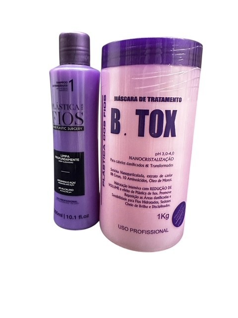 PLASTICA DOS FIOS DETOX SHAMPOO AND BTOX FOR DAMAGED HAIR Kit