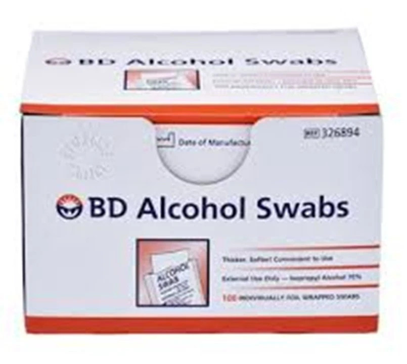 BD Alcohol Swabs | 2X 100’s | Antiseptic Pads First Aid & Skin Cleaning