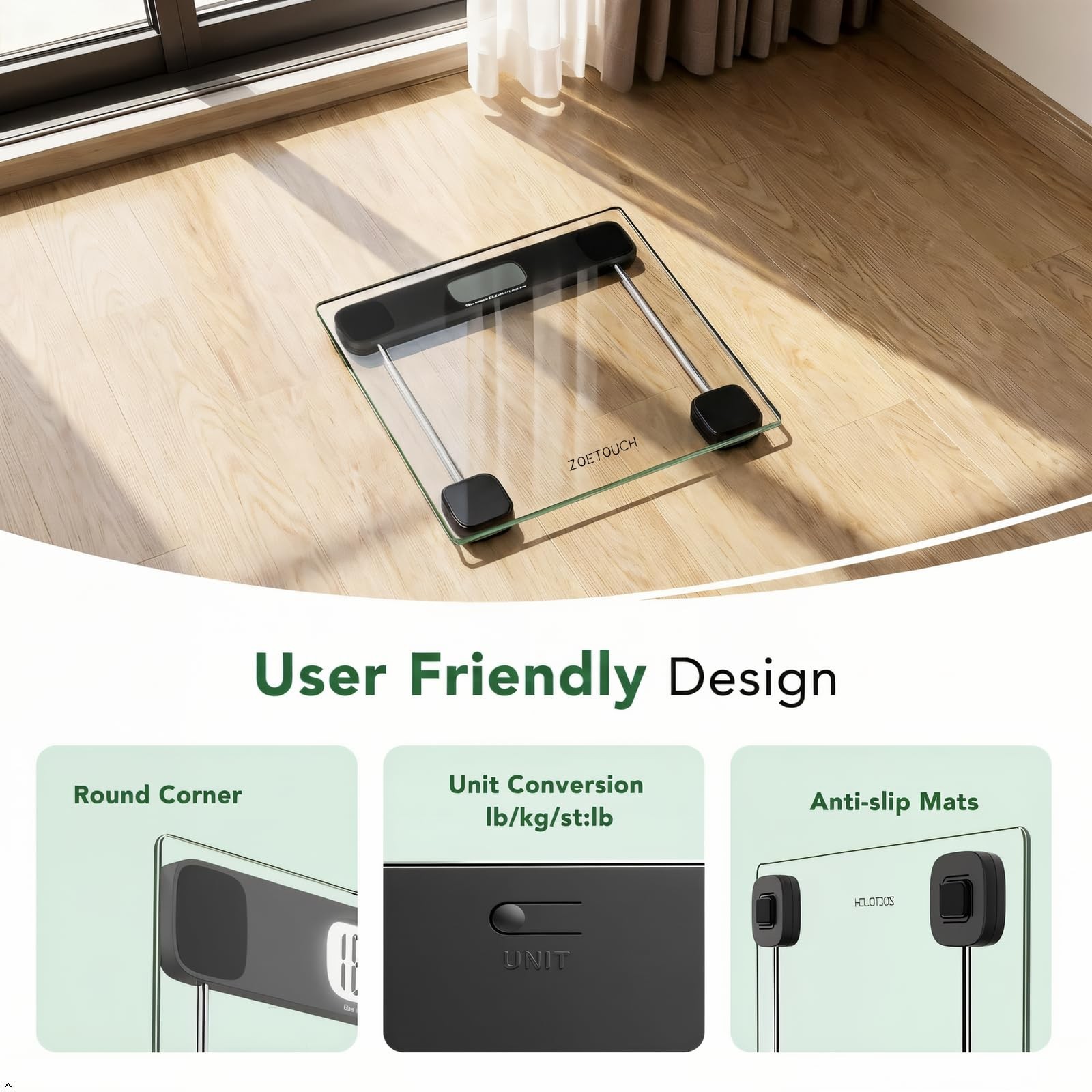 Scale for Body Weight, Accurate Bathroom Scales, Digital Weighing Machine for…
