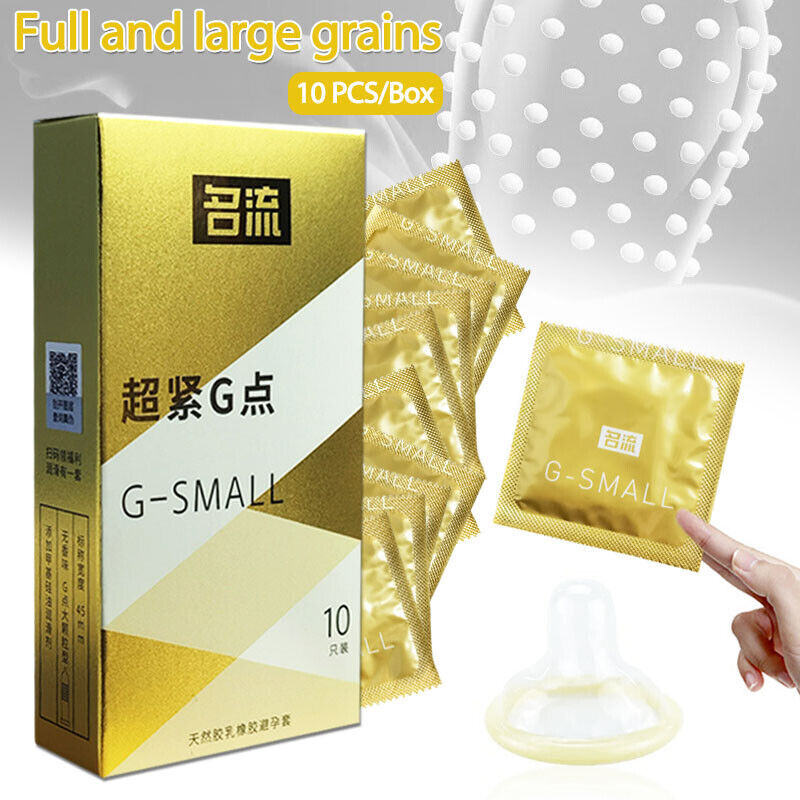 50PCS Small Size Tight Condoms Ultra Thin Latex Condom Men Products 45MM Spike