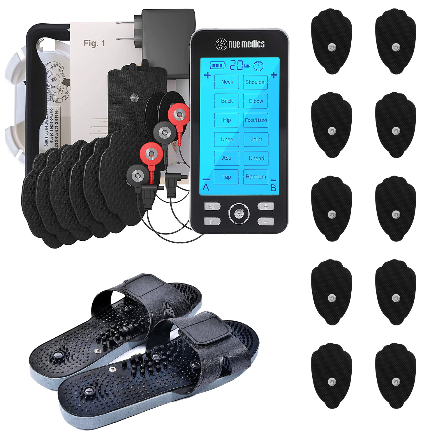 Tens Unit Pulse Massager Rechargeable Muscle Stimulator Full Body Pain Therapy