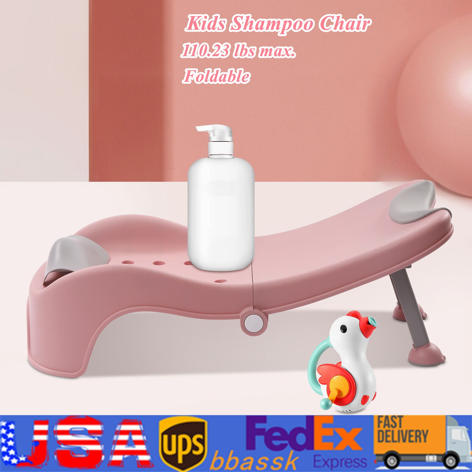 Adjustable Children’s Shampoo Chair Suitable for 0-5 Years Household Foldable