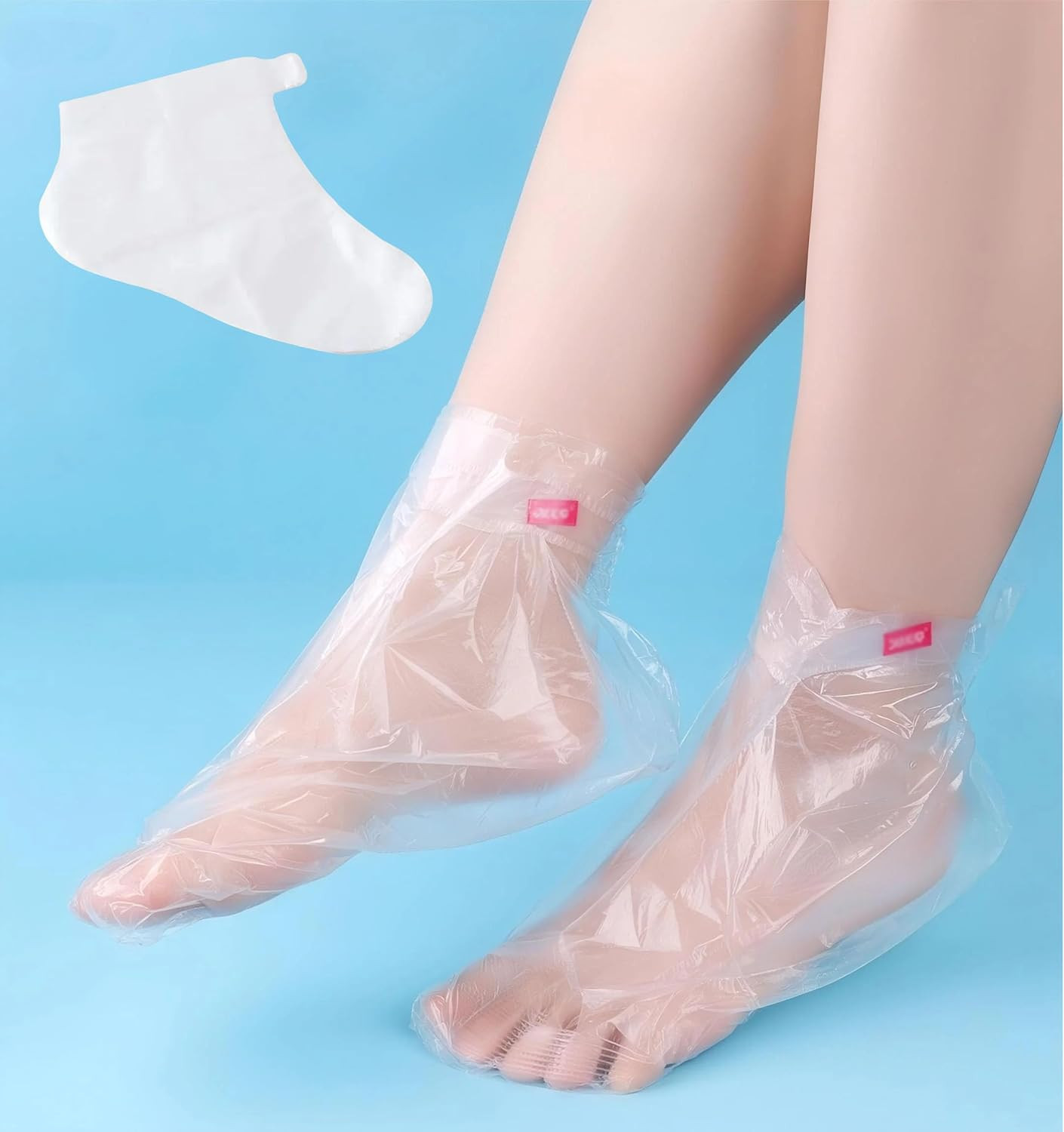 400-Pack Disposable Plastic Foot Covers for Feet – Leak-Proof Paraffin Wax Bath