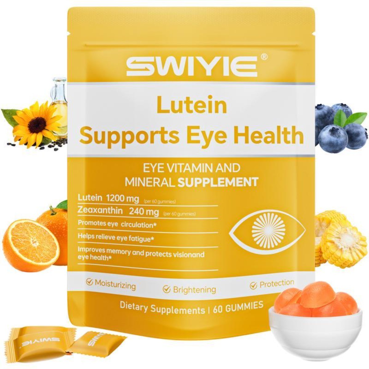 Swiyie Lutein & Zeaxanthin Gummies–Eye Health Defense with Astaxanthin