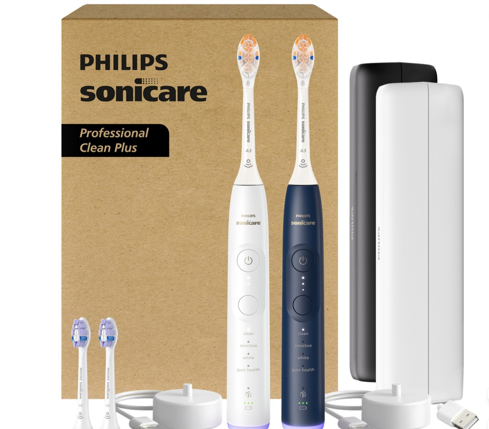Philips Sonicare Professional Clean Plus 2-Pack Electric Toothbrush Pressure