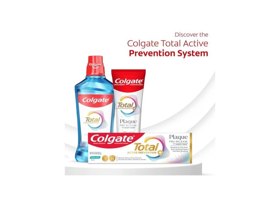 ✅Colgate Total Plaque Pro Release Fresh Mint Whitening Toothpaste 3oz