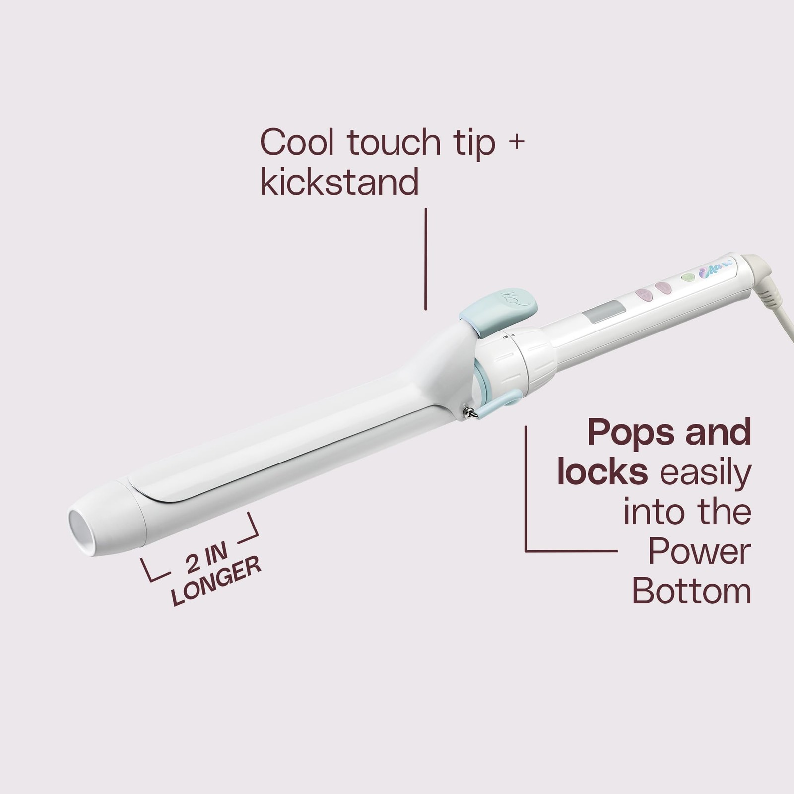 25″ Curling Iron Extended Barrel Attachment – Ceramic for Bouncy Curls