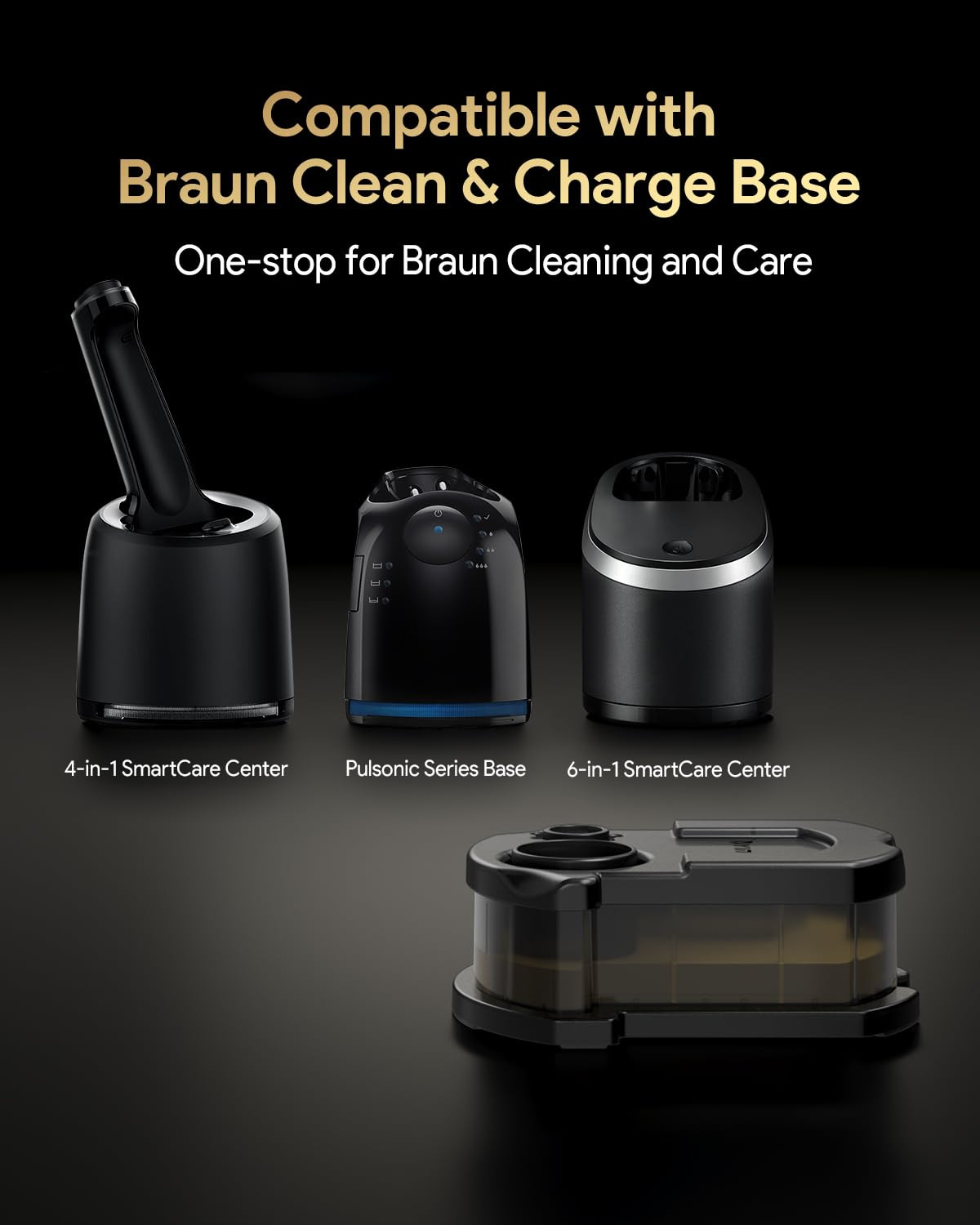 Reusable Cleaning Cartridge with 6 Refills for Braun Clean & Renew CCR