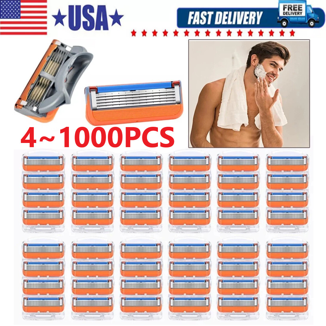 4~1000PCS Shaving Razor Blades Refills Compatible for GiIIette Fusion 5 Proglide