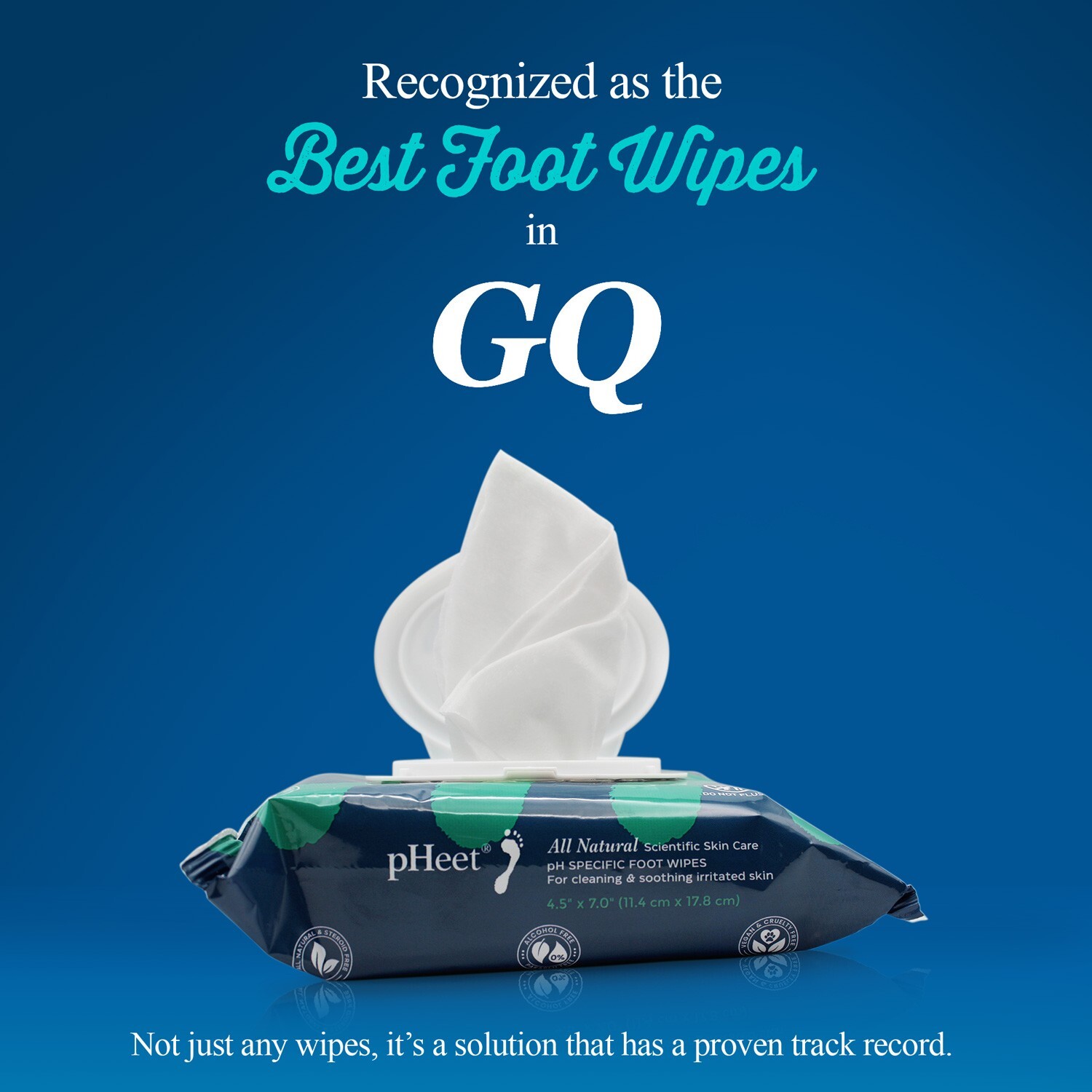 pHeet Wipes, Antifungal, Odor Reducer, Dry Feet Moisturizing Wipes, Foot Cleaner