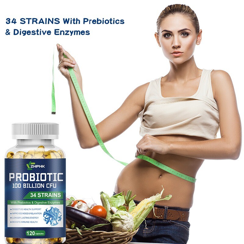 Probiotics with 100 billion CFU efficacy for intestinal digestion health 120pcs