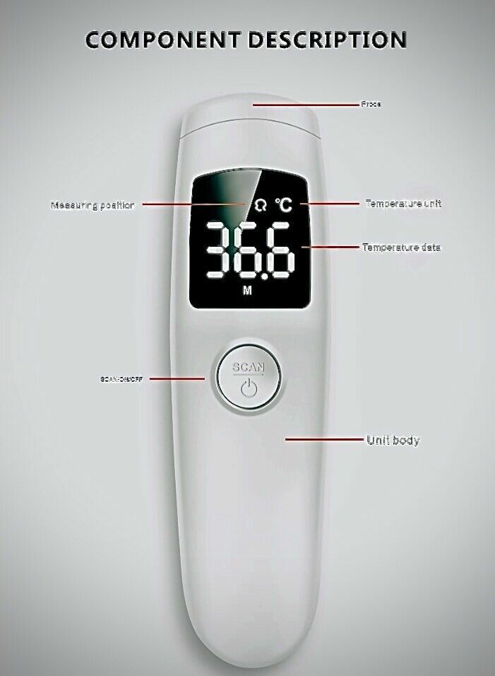 Forehead Thermometer for Adults No-Touch Thermometer Infrared Fever Thermometer