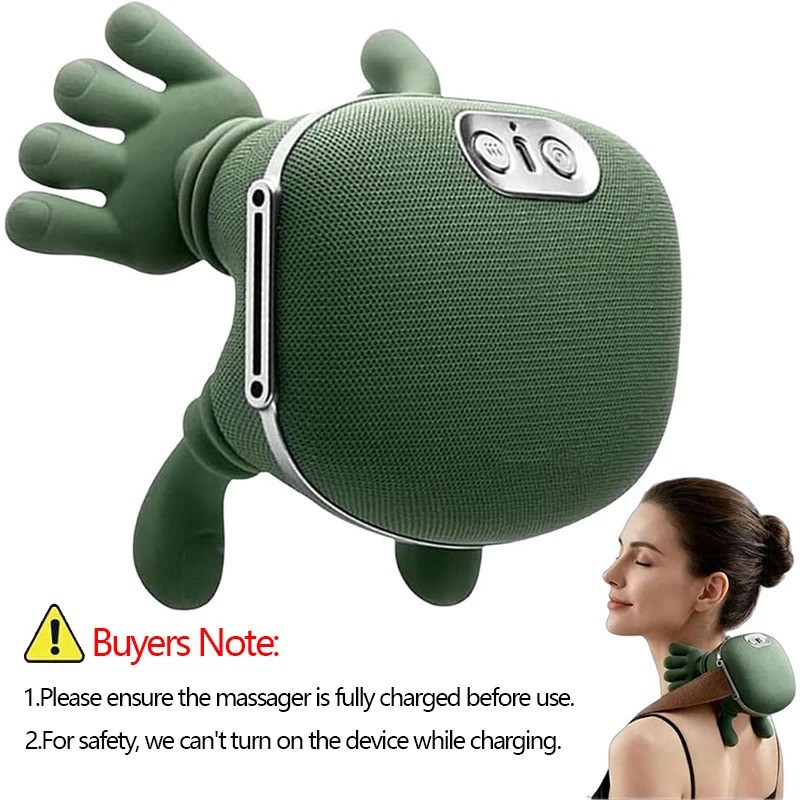 Bionic Neck Shoulder Massager 3 Level Kneading Shawl Cervical Waist Body Relief