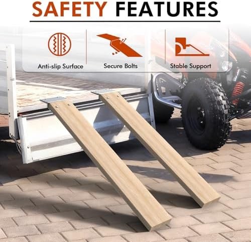 Salcod Aluminum Ramp Top Kit for 2″ x 8″ Boards, 700 lb per Ramp | Loading Ra…