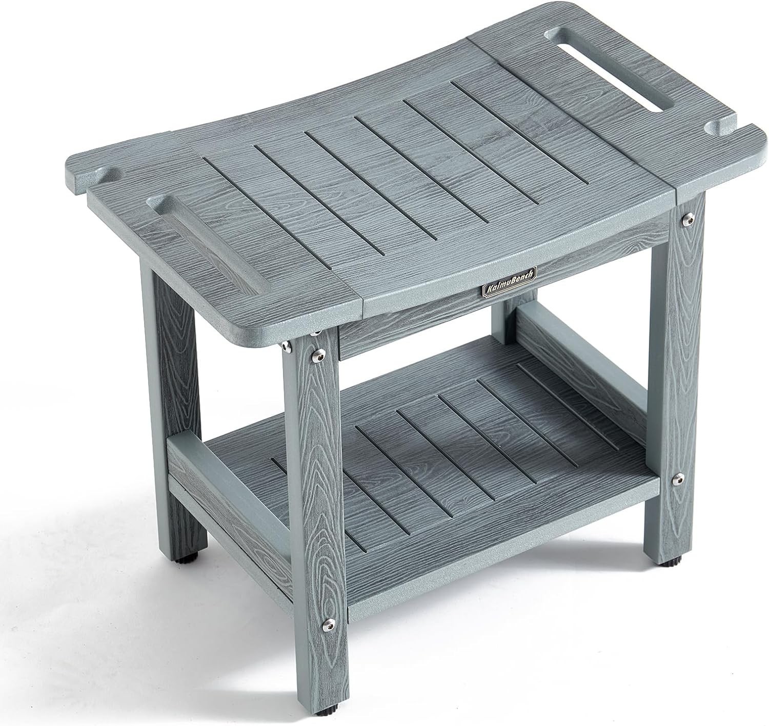 Waterproof Shower Bench White Poly Shower Stool Shaving Legs Shower Chair Seat