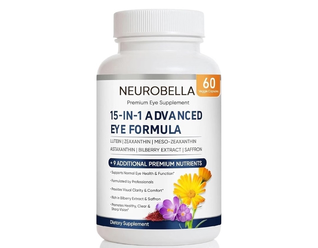 Neurobella Eye Formula, 15 in 1 Daily Eye Wellness Supplement with Lutein Zeaxan