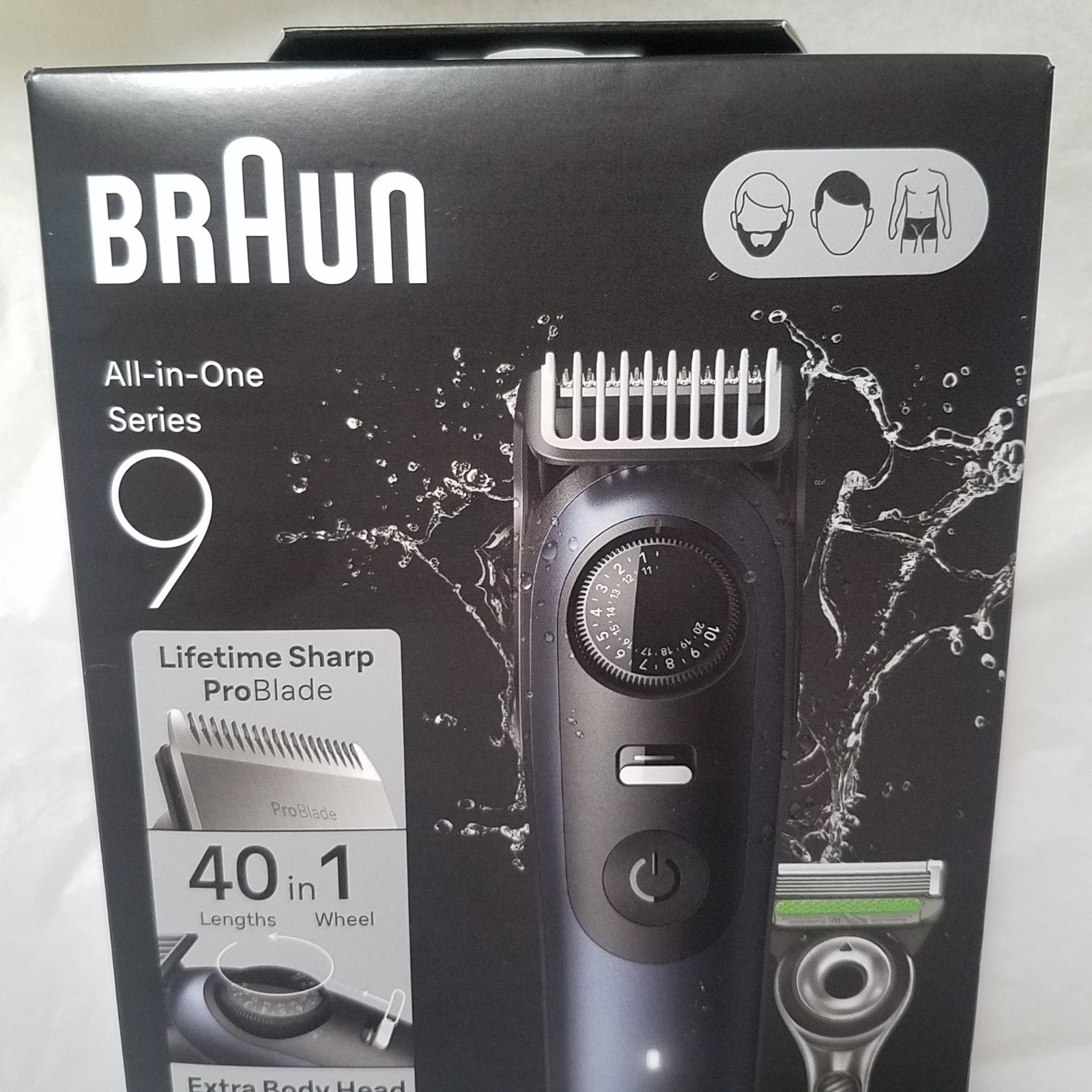 Braun AIO9530 Series 9 All-in-One Trimmer Beard Hair Body Grooming Kit New