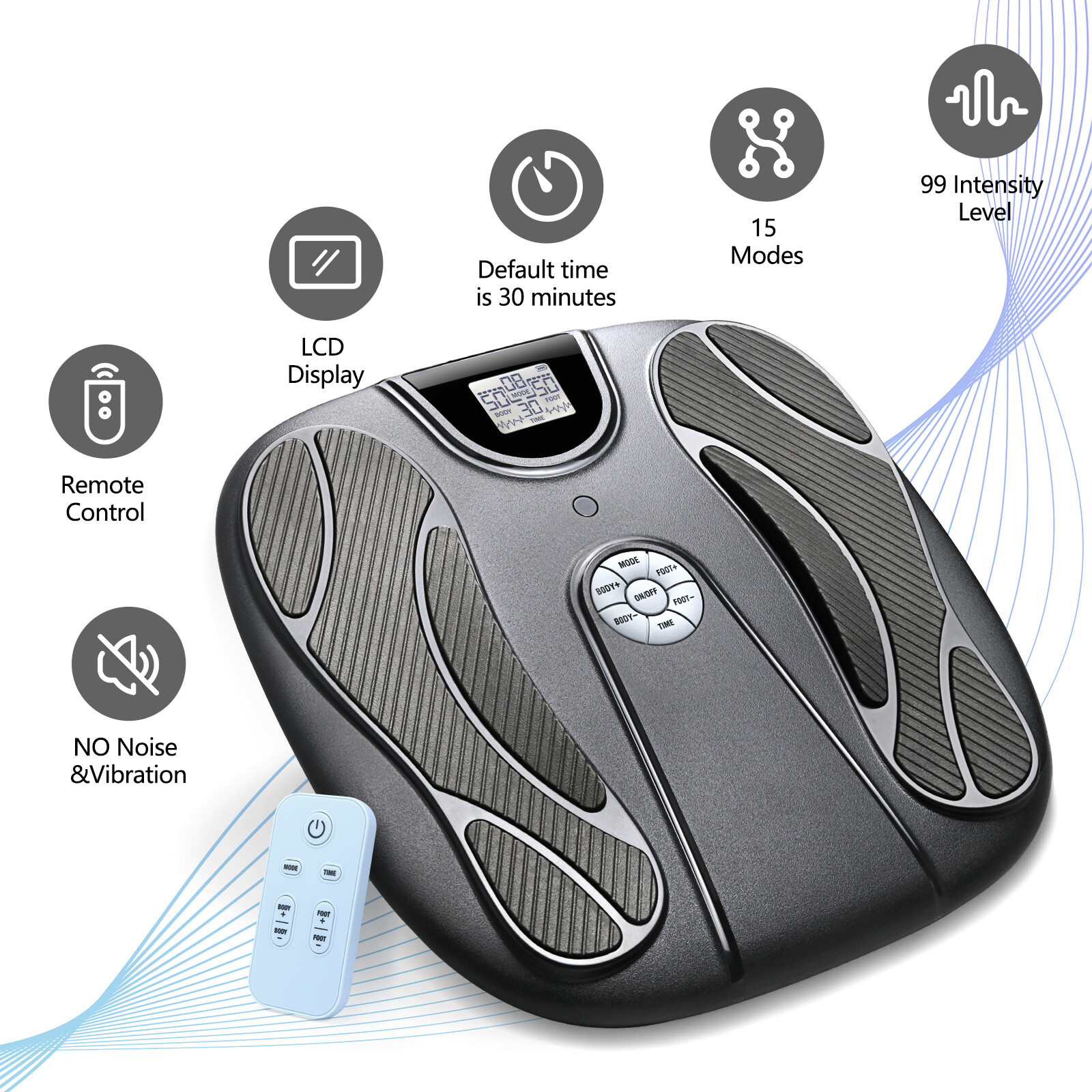 EMS Foot Massager for Neuropathy Electric Feet Legs Blood Circulation Machine
