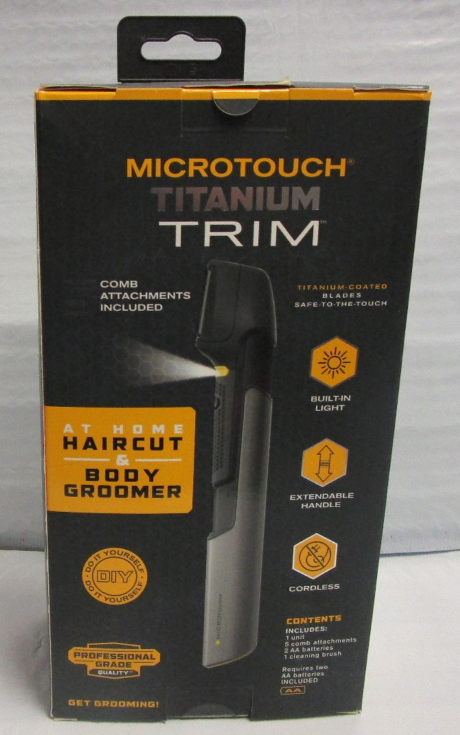 Titanium Trimmer Lighted Hair Cutting Tool and Body Groomer Cordless