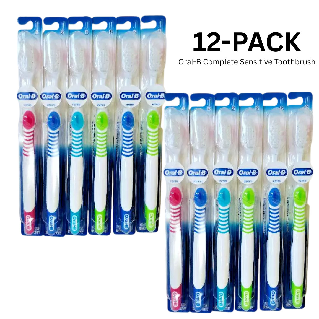 12-PK Oral-B Complete Sensitive Toothbrush 35 EXTRA-SOFT Bristles 80345503