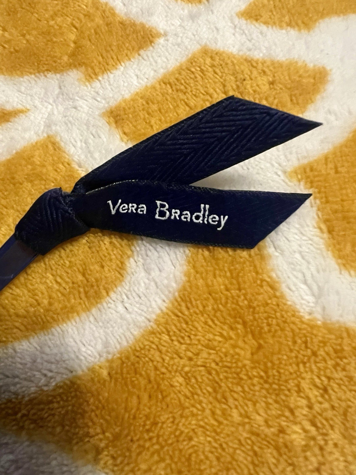 Vera Bradley Quilted Blue/White Floral Zipper Lined Makeup Bag 8.5×6 in