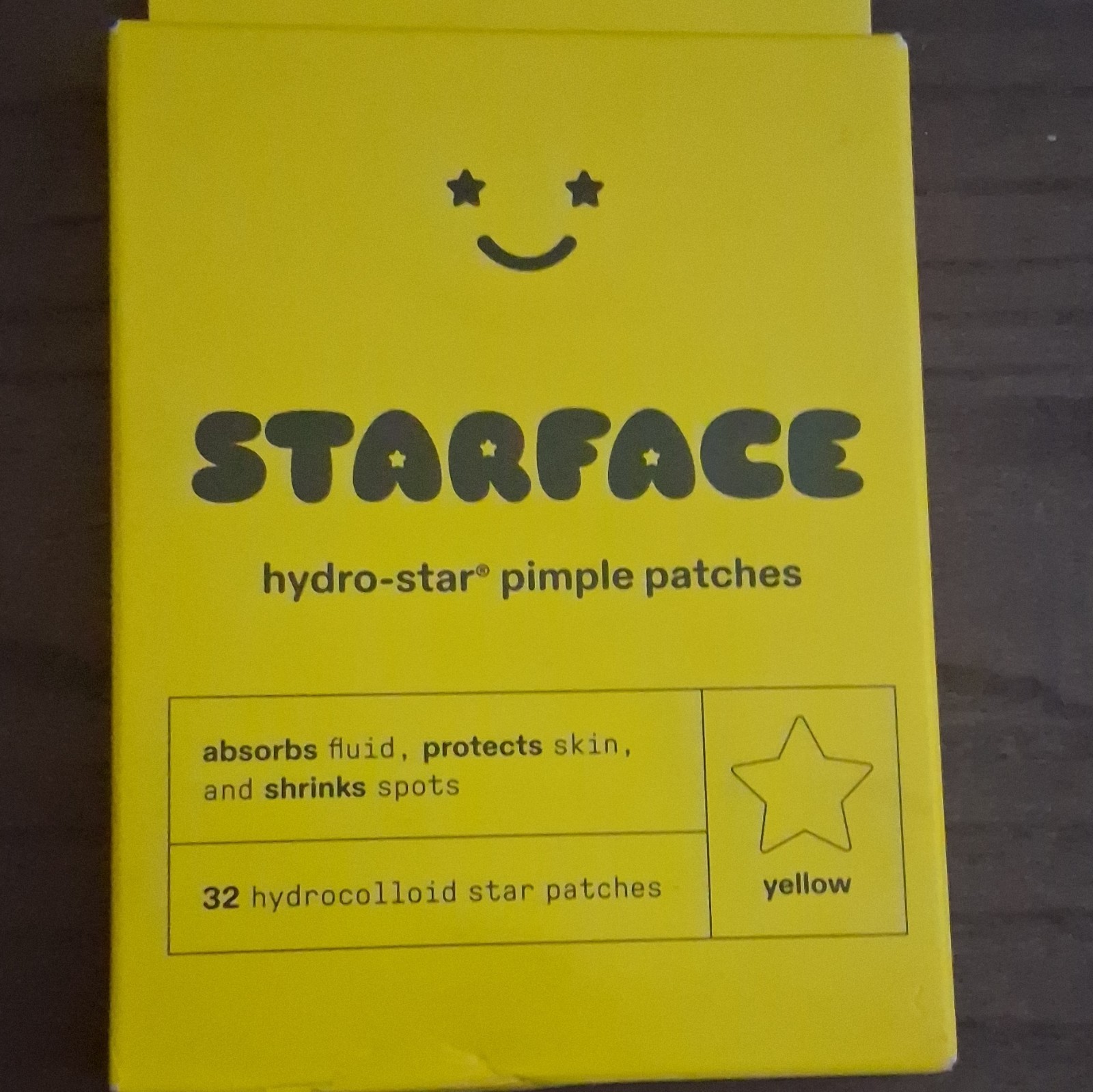 Starface Hydro-Star Yellow Hydrocolloid Acne Patches for Face, 32 Count