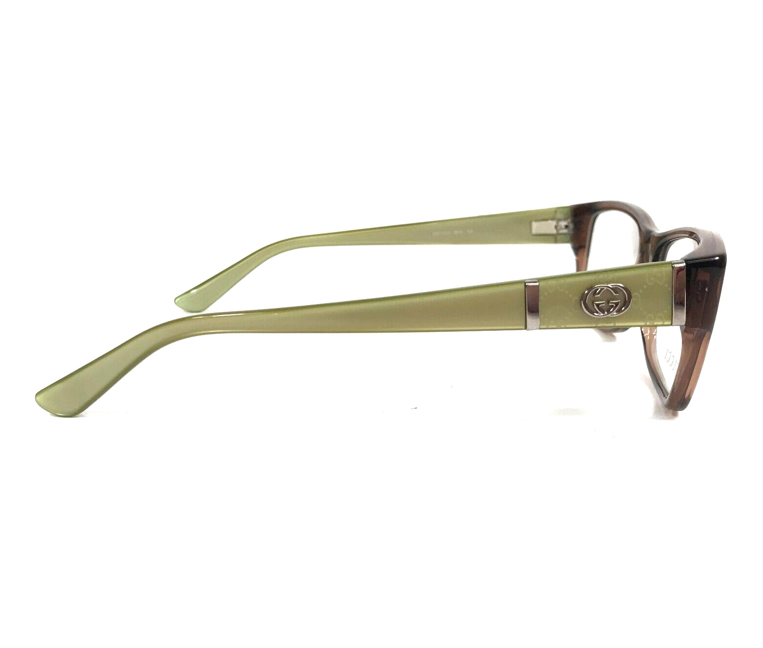 Gucci Eyeglasses Frames GG3133 MH5 Clear Brown Green Silver Rectangle 54-15-135