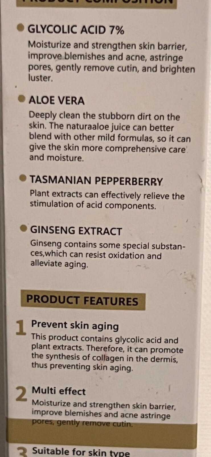 Glycolic Acid 7% Toning Solution Reverses Skin Aging 3.38 oz (100ml) Free Ship