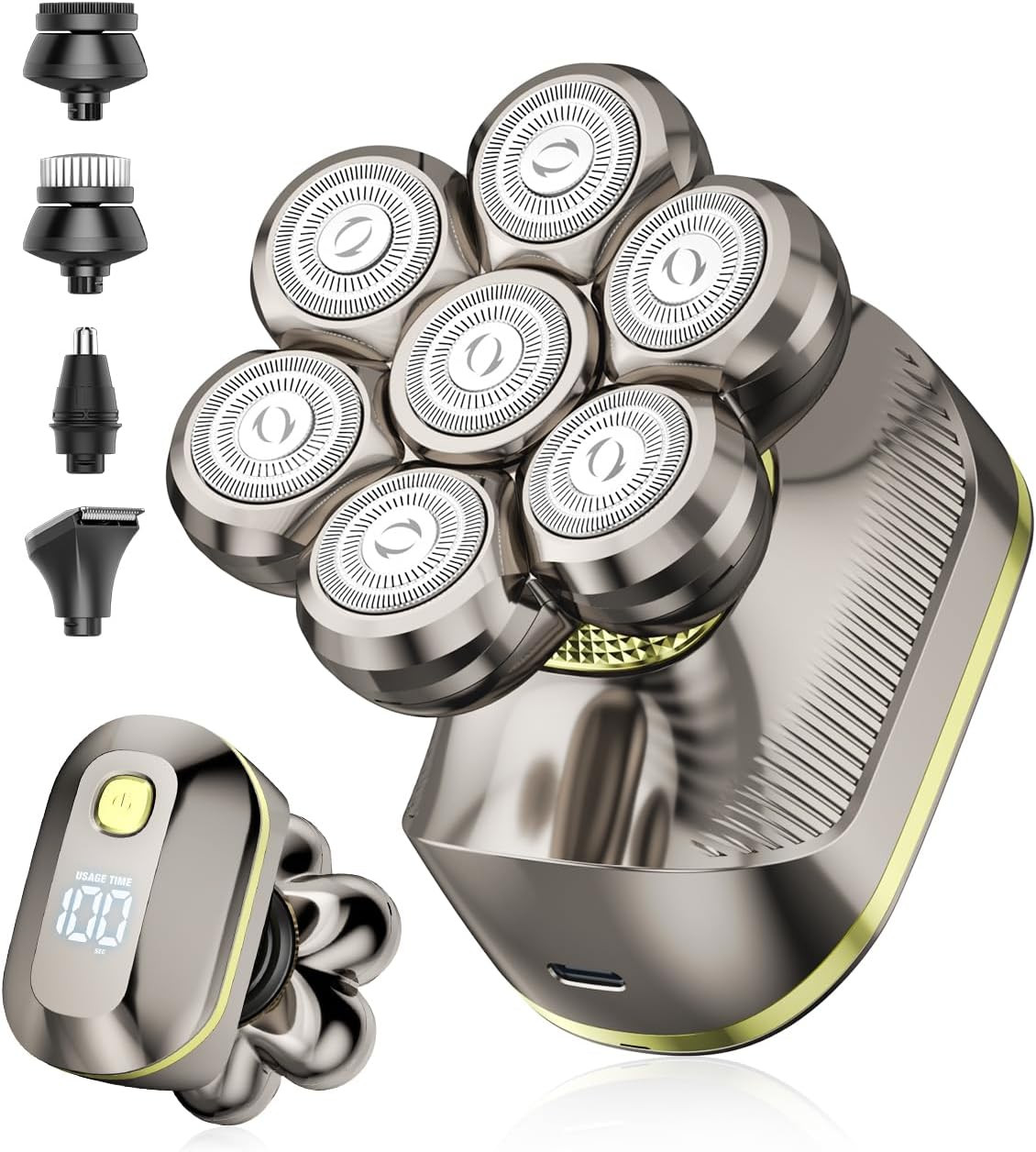 7D Head Shavers for Bald Men, Close & Smooth Electric Razor for Head & Face, IPX