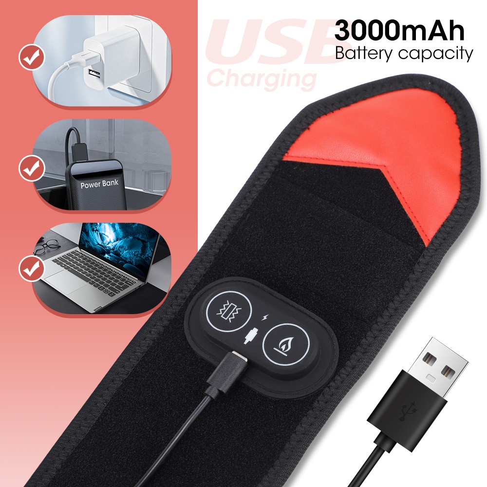660nm & 850nm Red Light Therapy Wrist Heating Wrap Vibration Massage Pain Relief